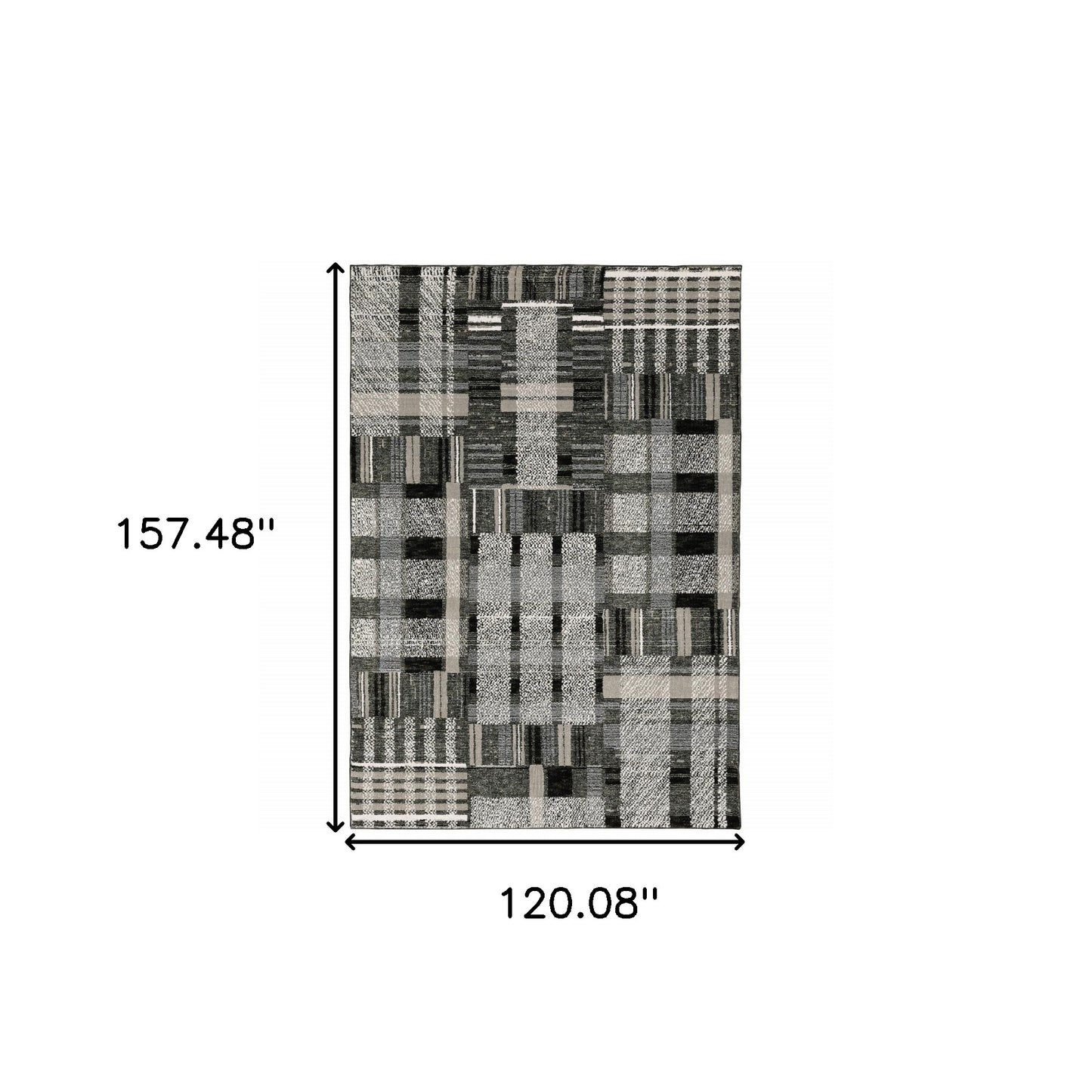 10' X 13' Blue Geometric Power Loom Area Rug