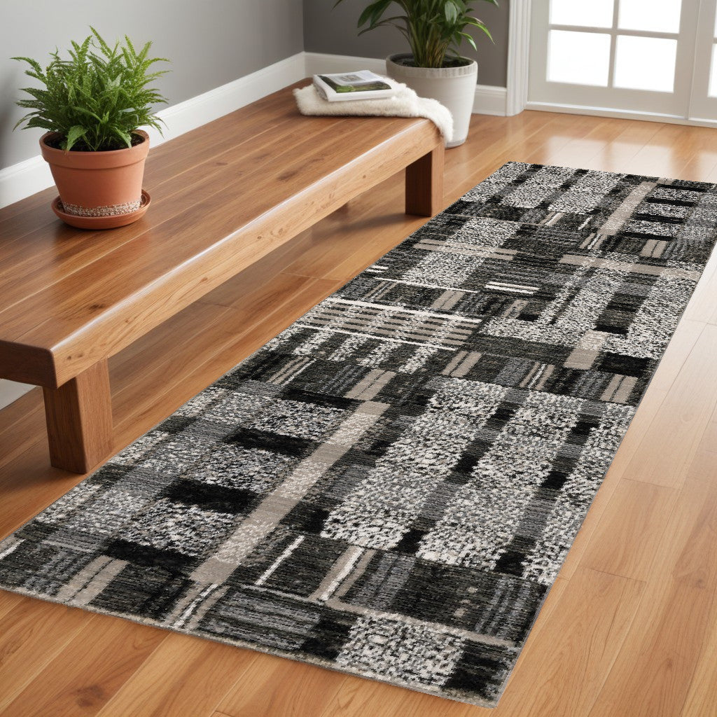 10' X 13' Blue Geometric Power Loom Area Rug