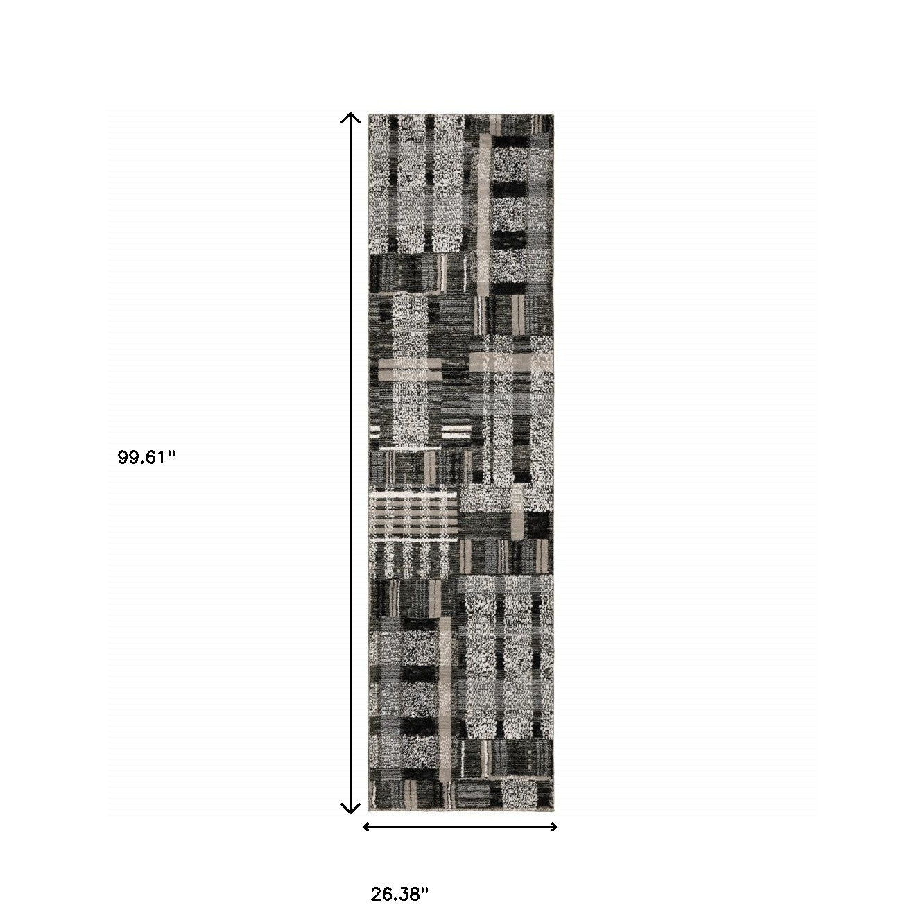 10' X 13' Blue Geometric Power Loom Area Rug