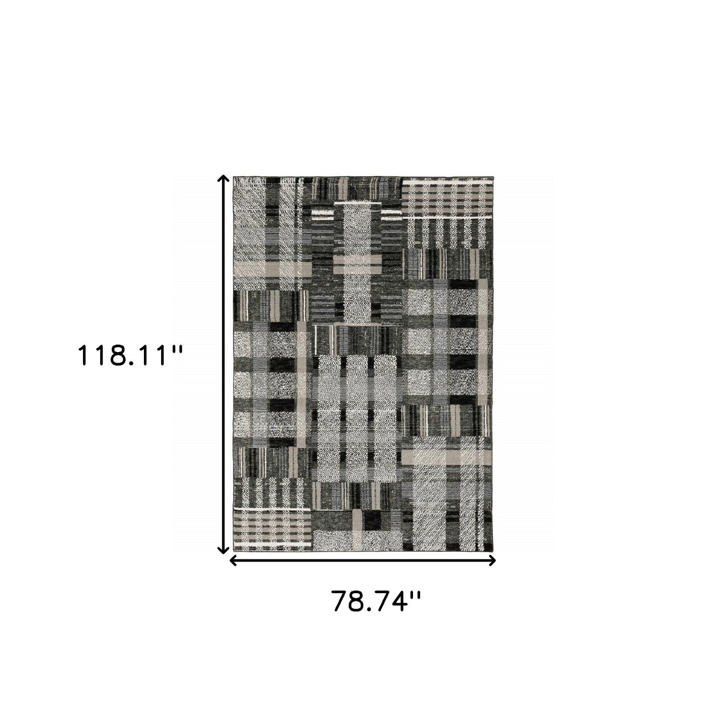 10' X 13' Blue Geometric Power Loom Area Rug