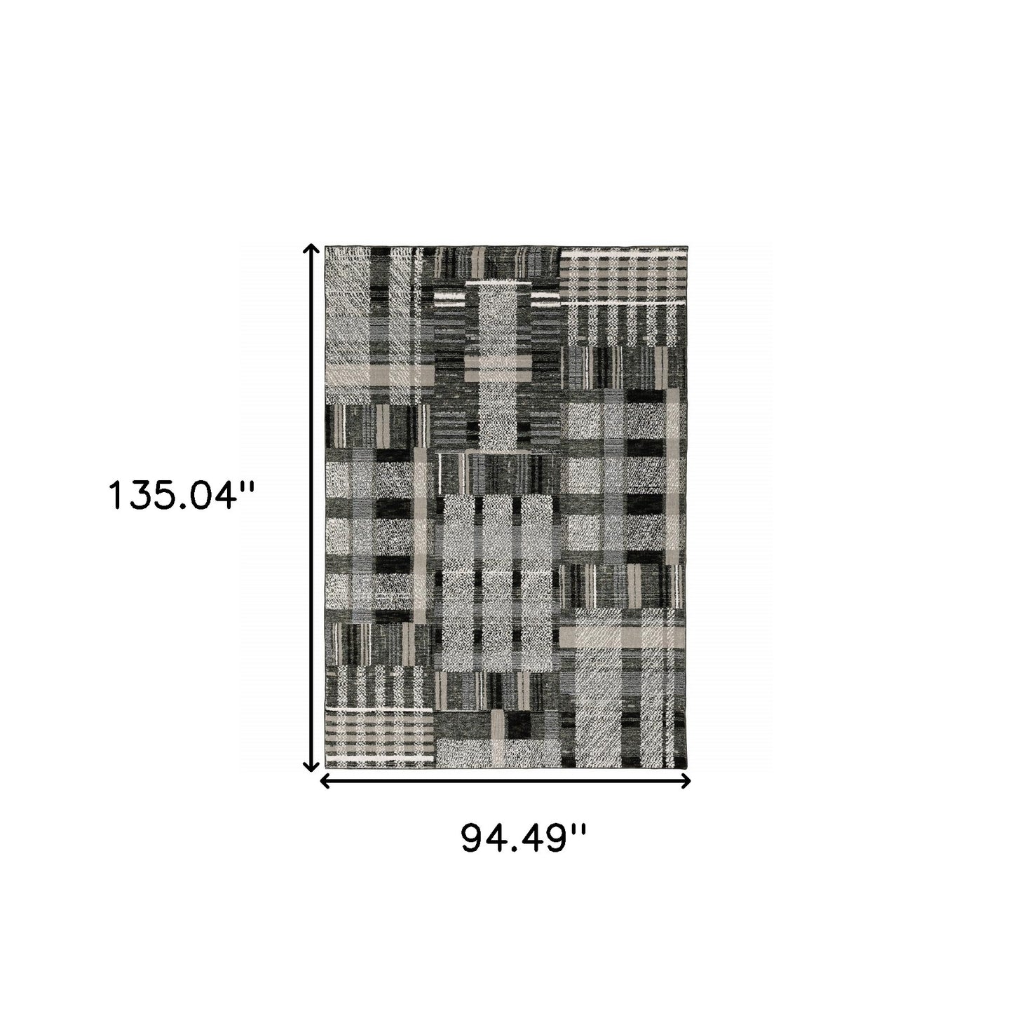 10' X 13' Blue Geometric Power Loom Area Rug