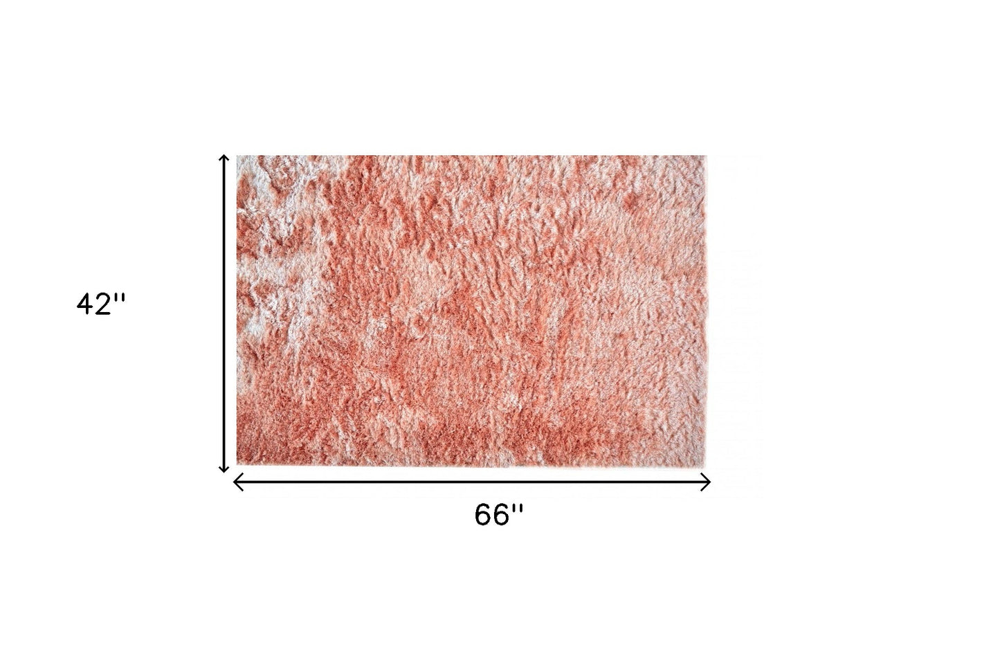 2' X 3' Pink Shag Tufted Handmade Area Rug