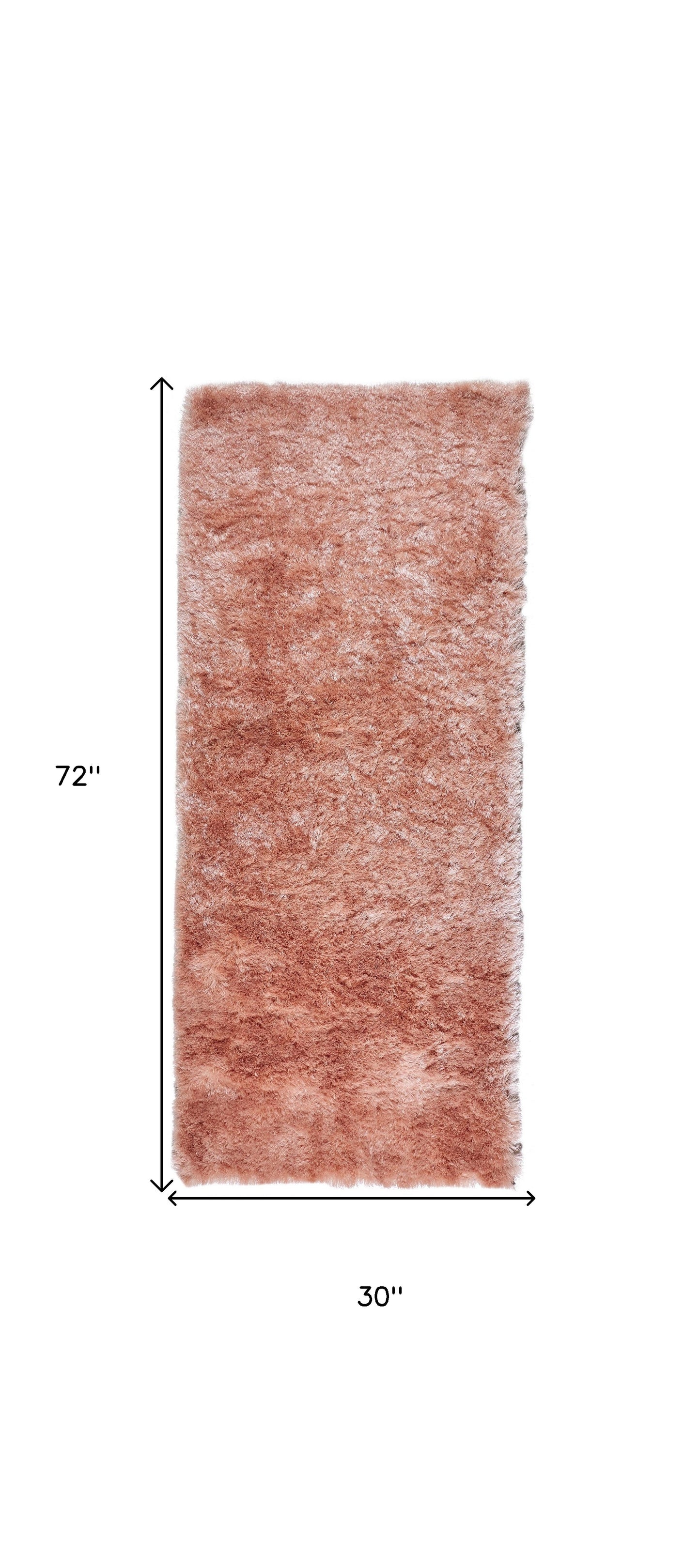 2' X 3' Pink Shag Tufted Handmade Area Rug