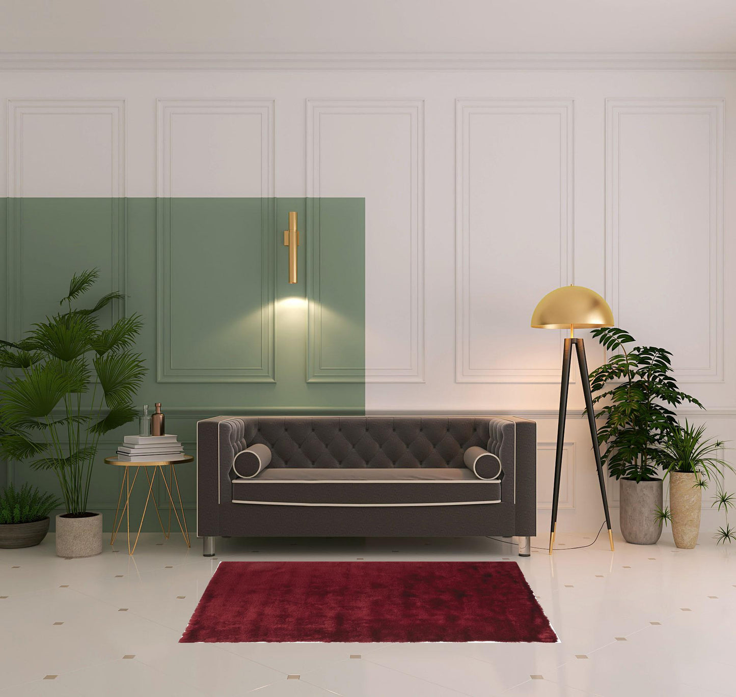 2' X 3' Pink Shag Tufted Handmade Area Rug