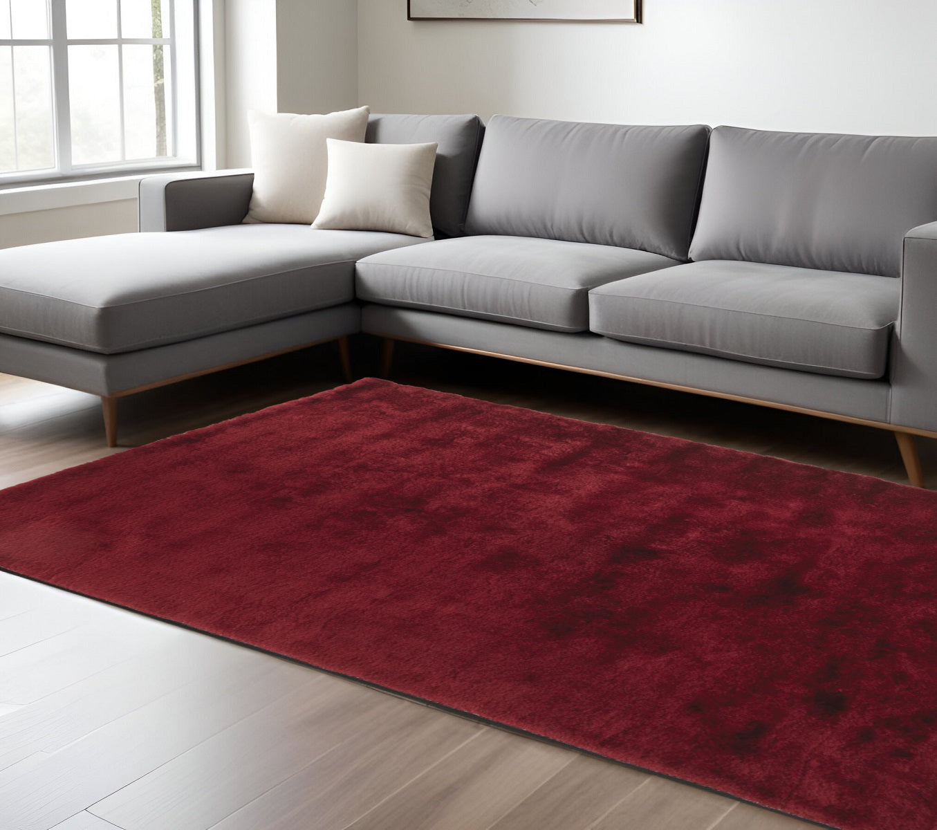 2' X 3' Pink Shag Tufted Handmade Area Rug