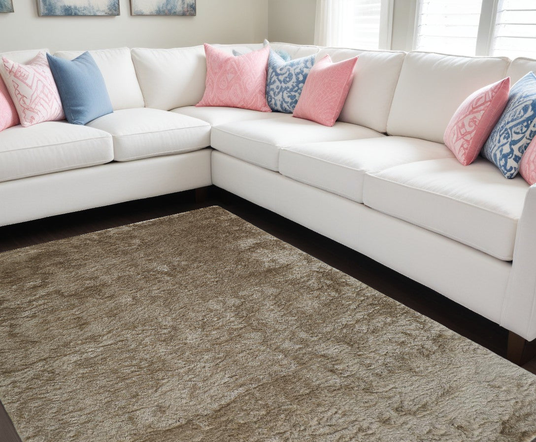 2' X 3' Pink Shag Tufted Handmade Area Rug