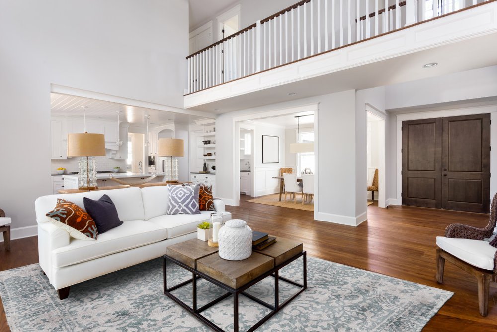 5' X 8' Blue and Gray Abstract Hand Woven Area Rug