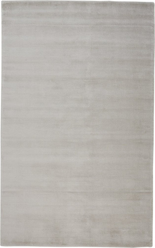 2' X 3' Ivory And Tan Hand Woven Distressed Area Rug