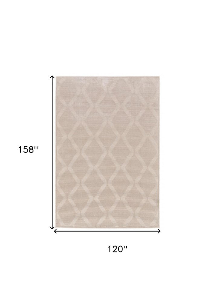 5' X 8' Ivory Geometric Area Rug