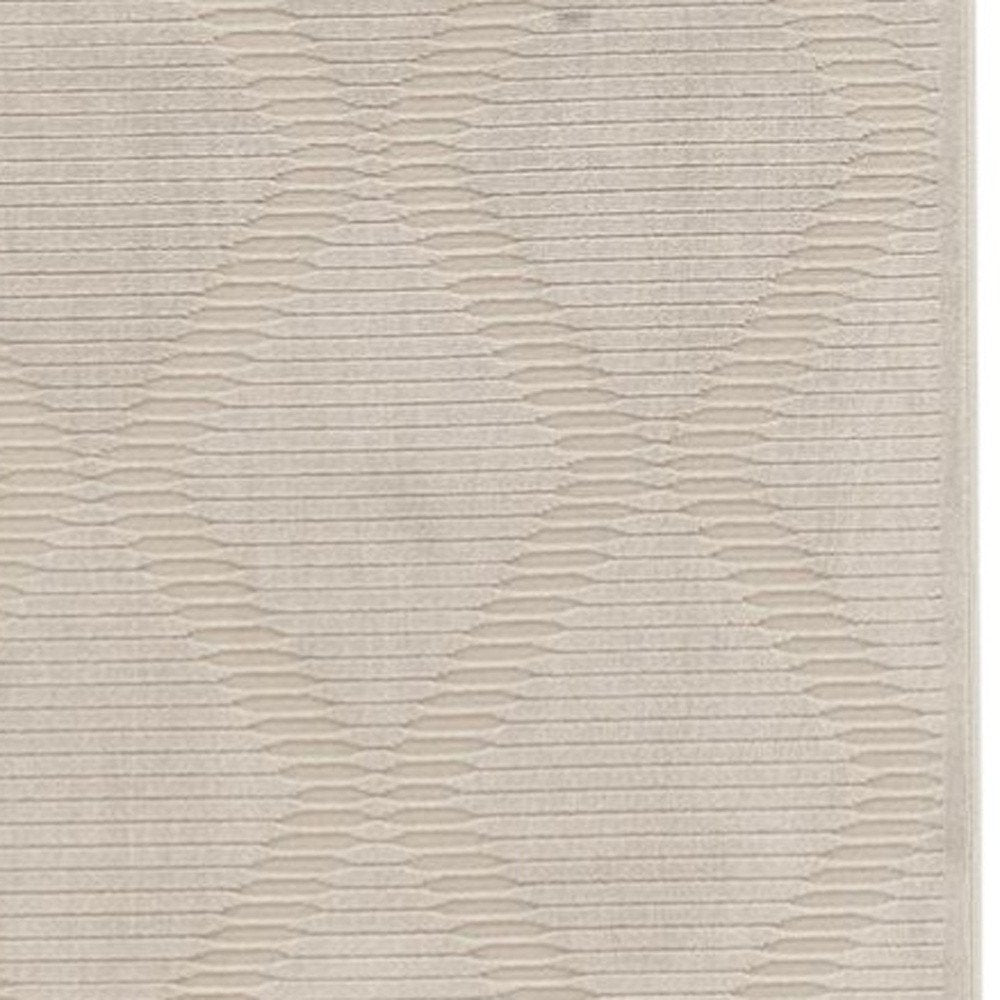5' X 8' Ivory Geometric Area Rug