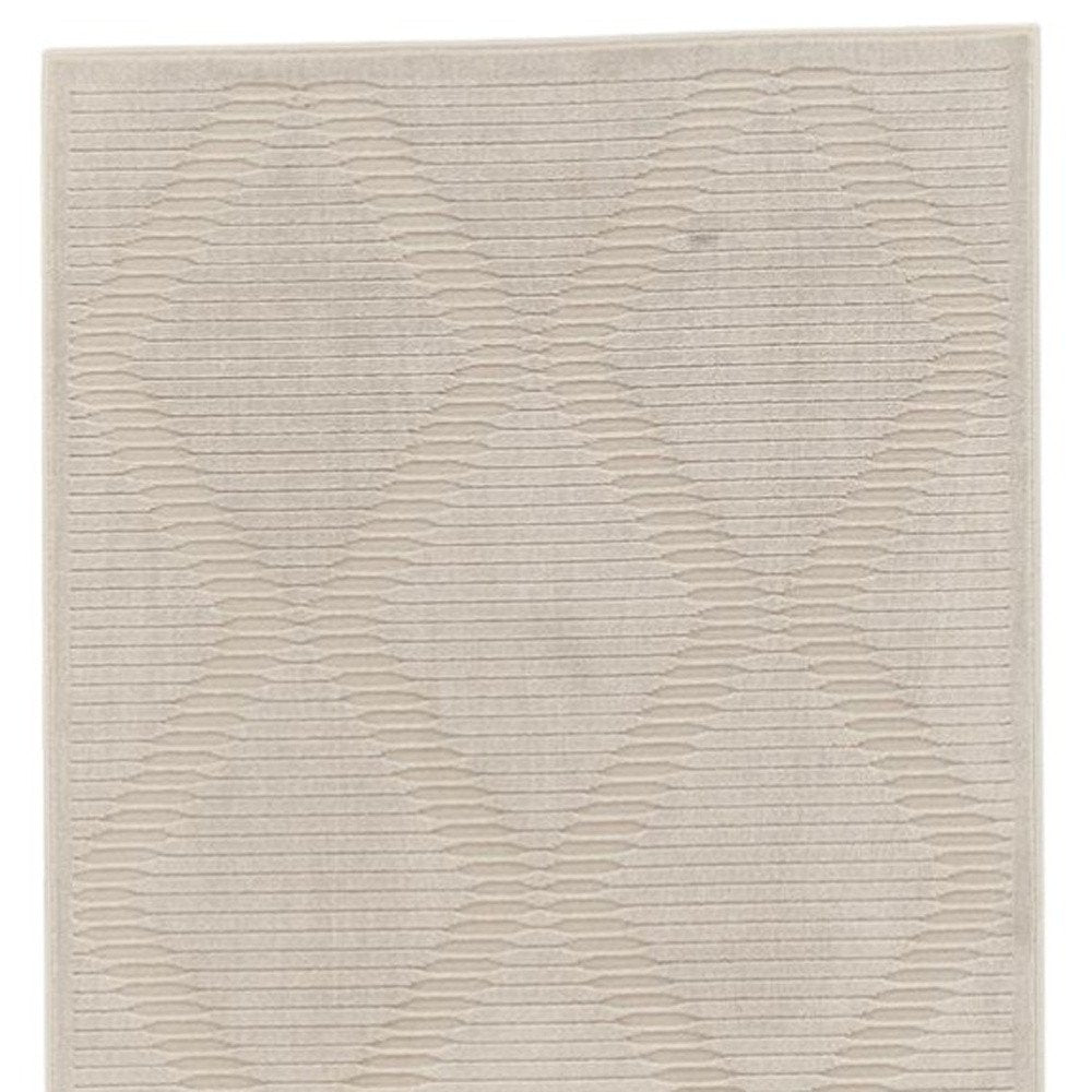 5' X 8' Ivory Geometric Area Rug