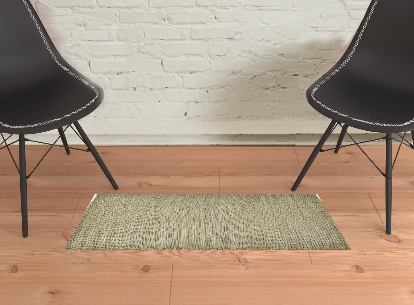 5' X 8' Tan And Gray Hand Woven Area Rug