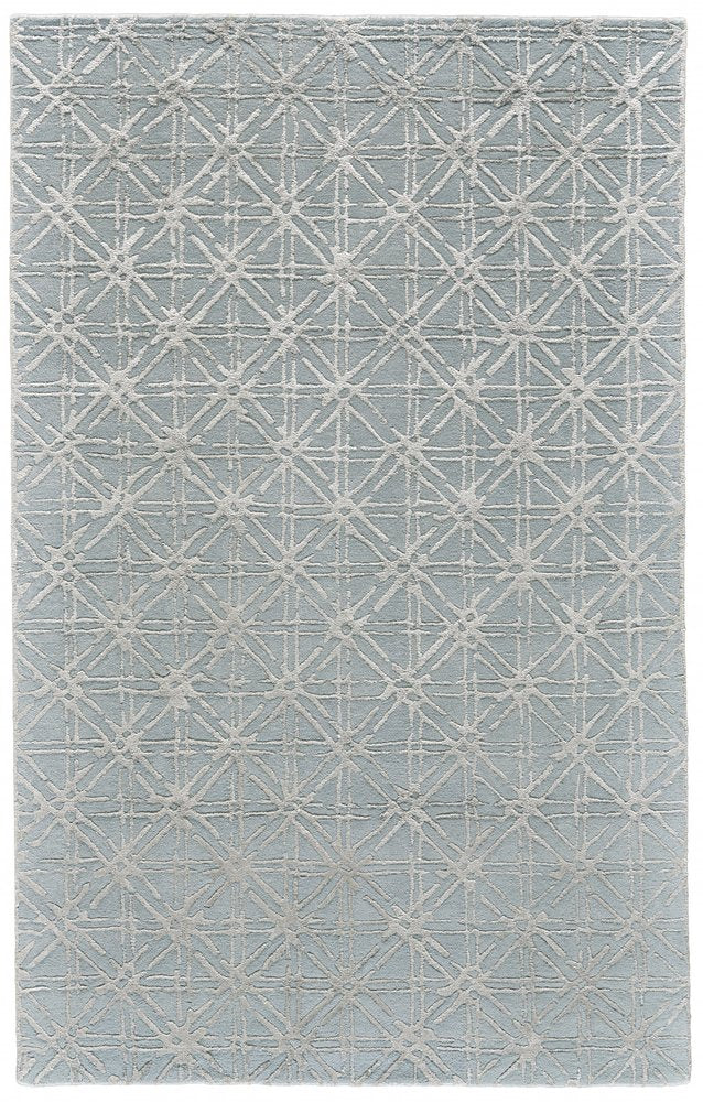 8' X 11' Taupe Ivory And Tan Wool Abstract Tufted Handmade Area Rug