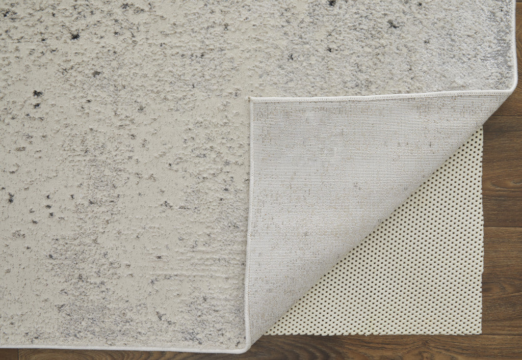 10' X 13' Ivory And Blue Abstract Power Loom Area Rug