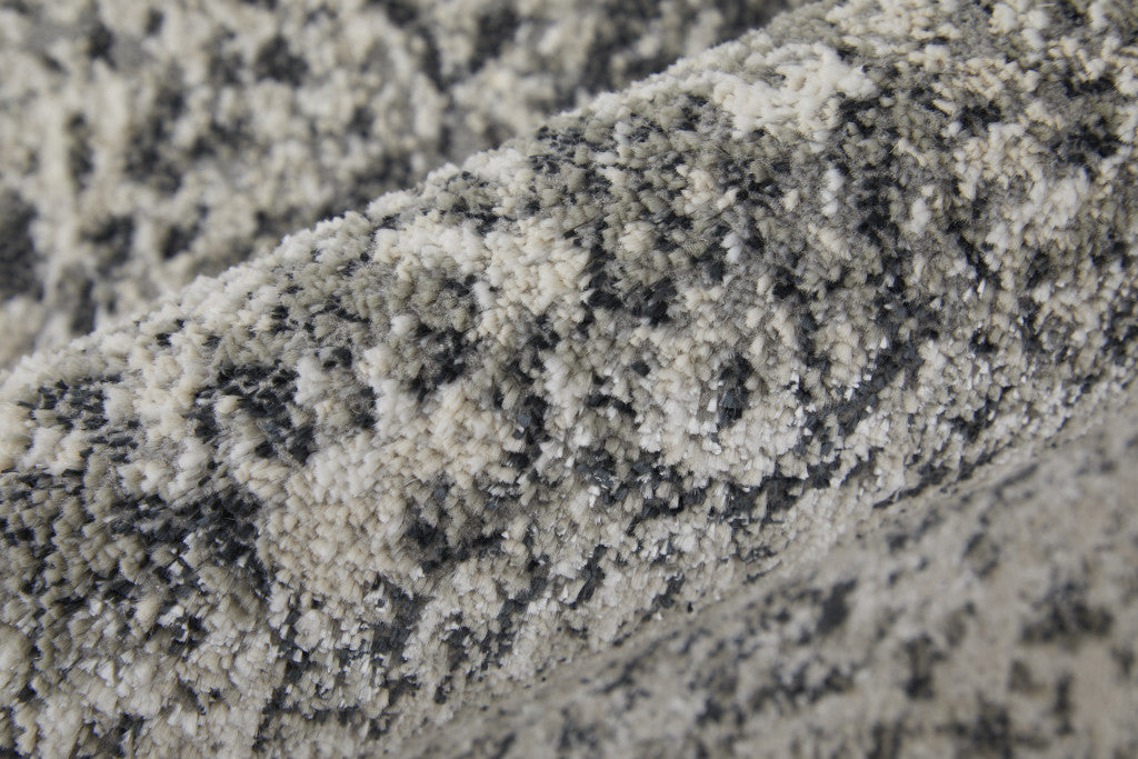 10' X 13' Ivory And Blue Abstract Power Loom Area Rug