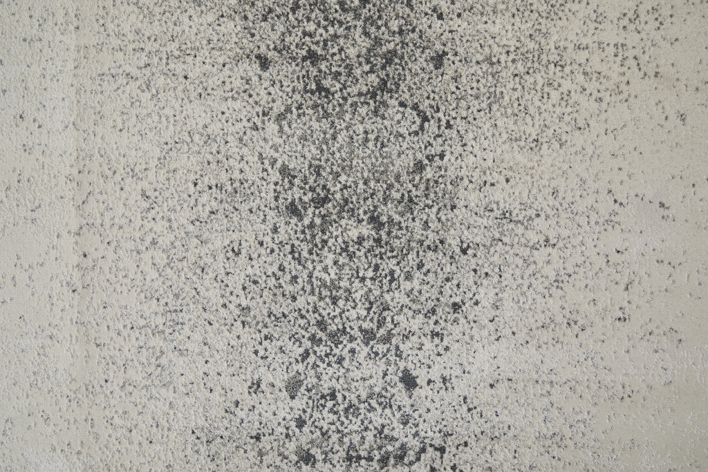 10' X 13' Ivory And Blue Abstract Power Loom Area Rug