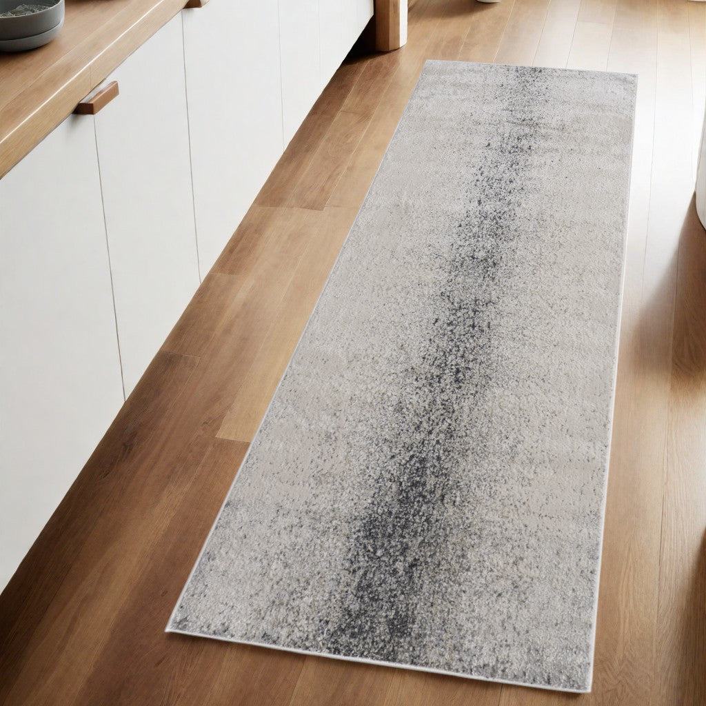 10' X 13' Ivory And Blue Abstract Power Loom Area Rug