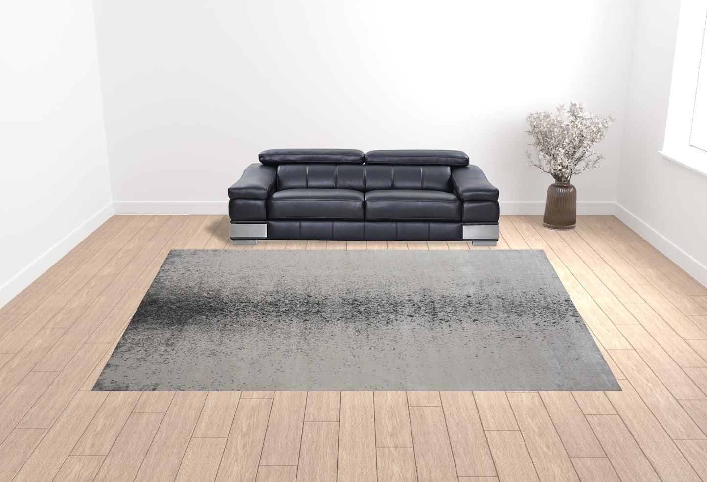 10' X 13' Ivory And Blue Abstract Power Loom Area Rug