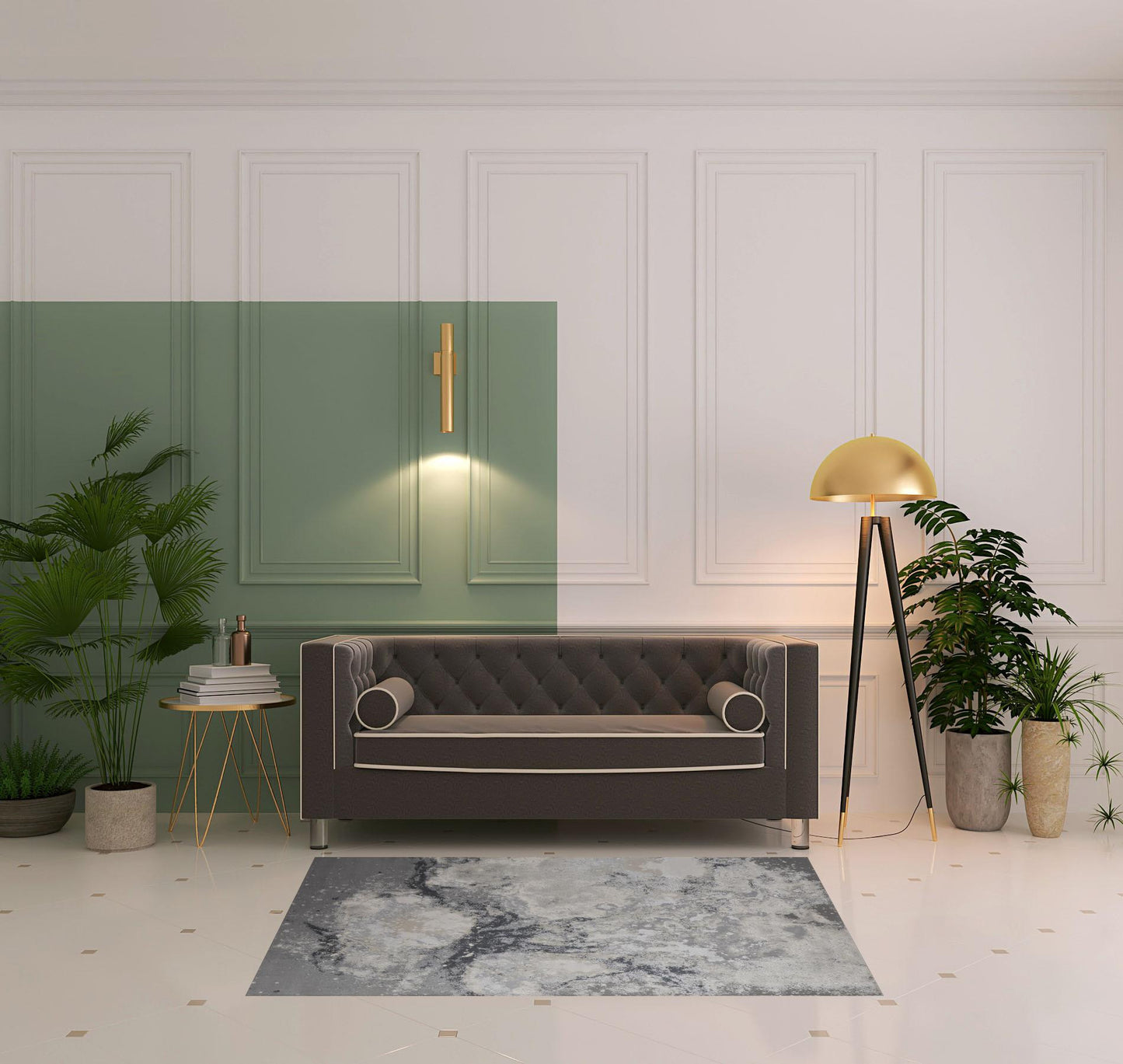 10' X 13' Ivory And Blue Abstract Power Loom Area Rug