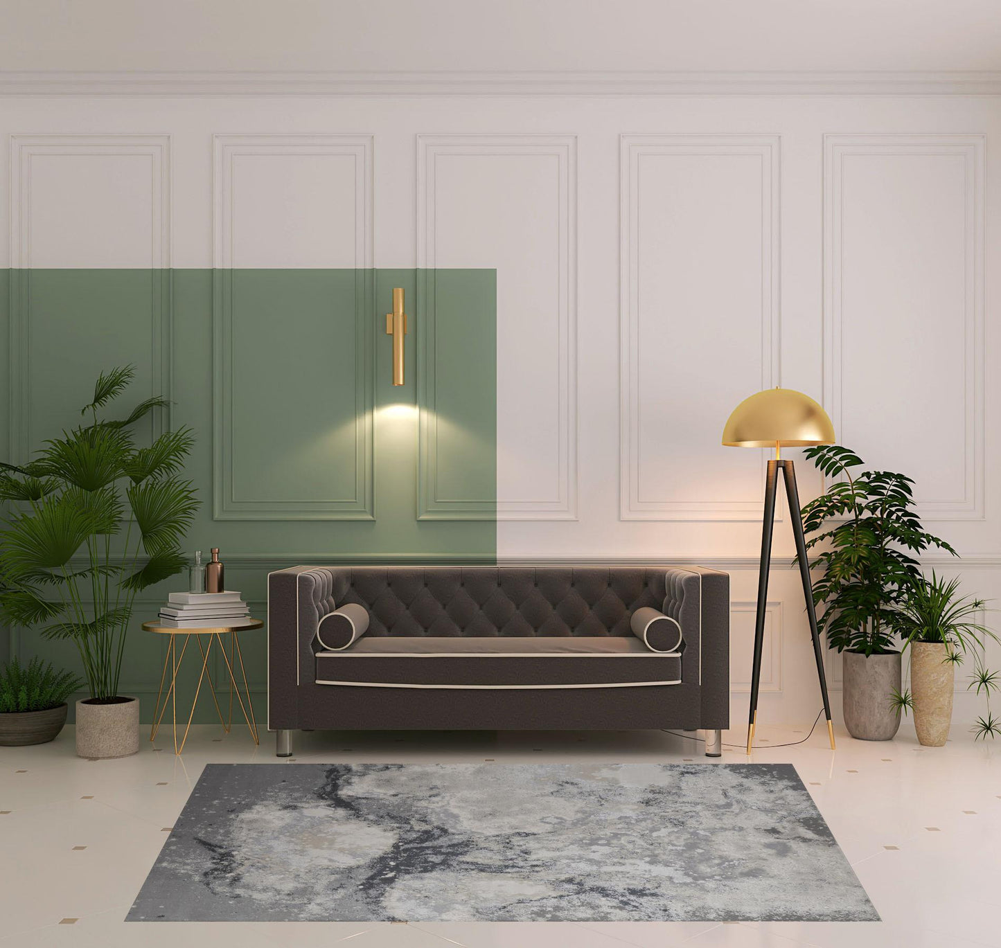 10' X 13' Ivory And Blue Abstract Power Loom Area Rug