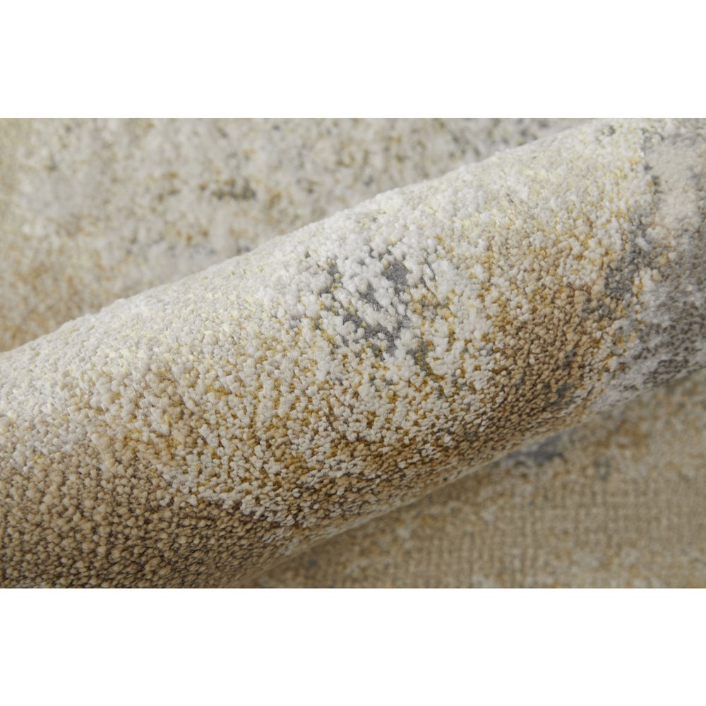 12' X 15' Gray and Ivory Abstract Power Loom Area Rug