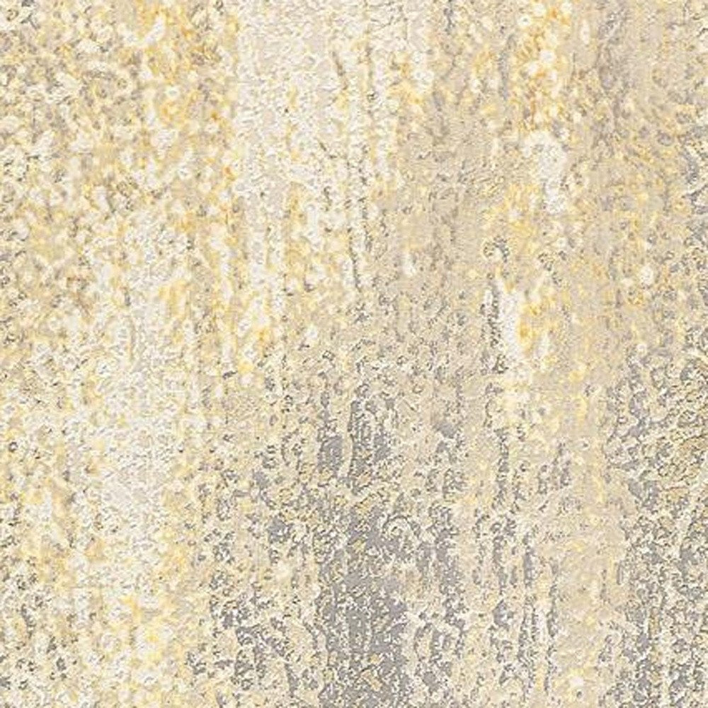 4' X 6' Gold Gray And Ivory Abstract Area Rug