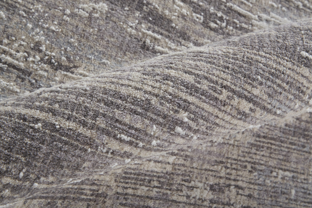 4' X 6' Tan and Gray Abstract Power Loom Distressed Area Rug