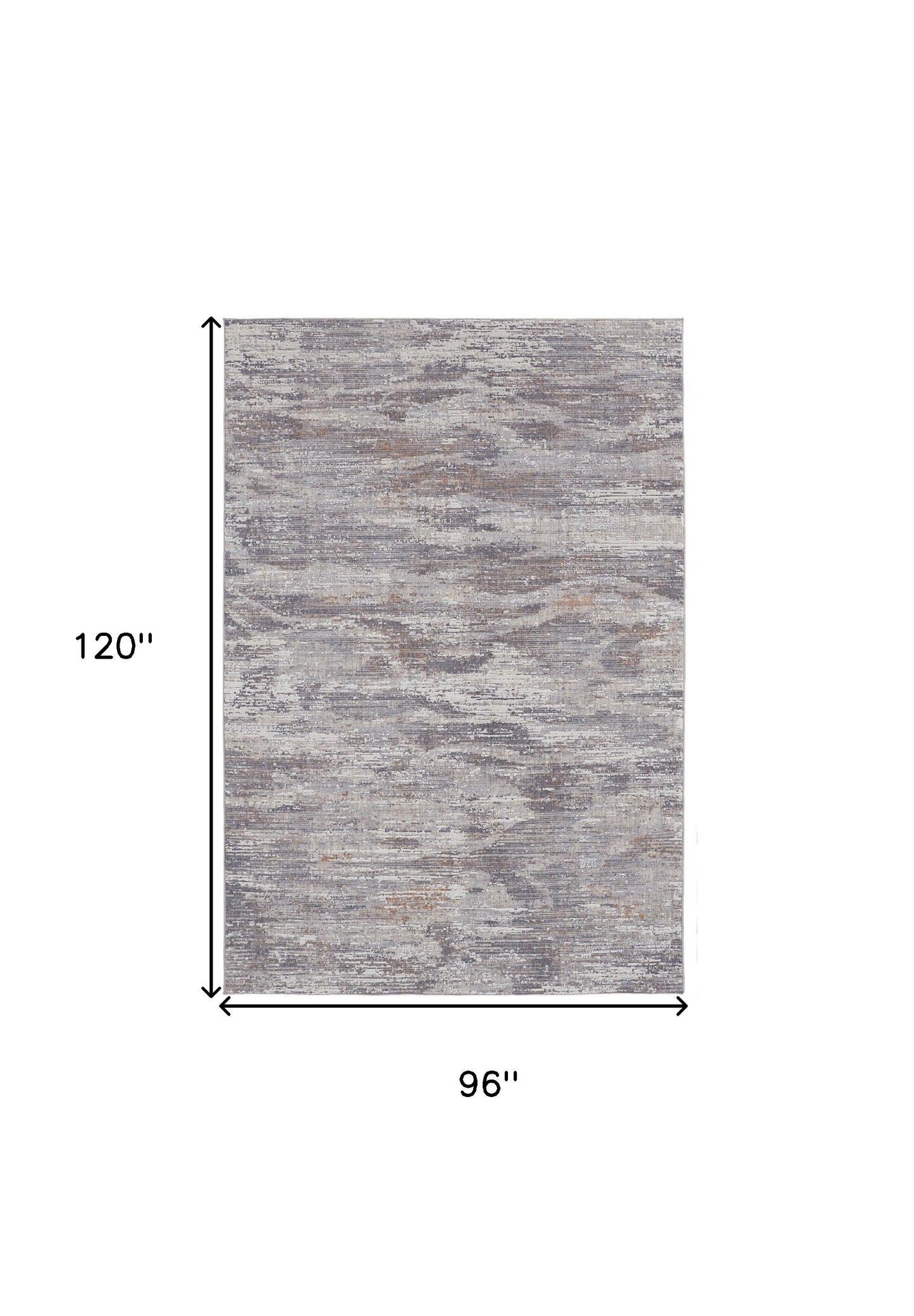 4' X 6' Tan and Gray Abstract Power Loom Distressed Area Rug
