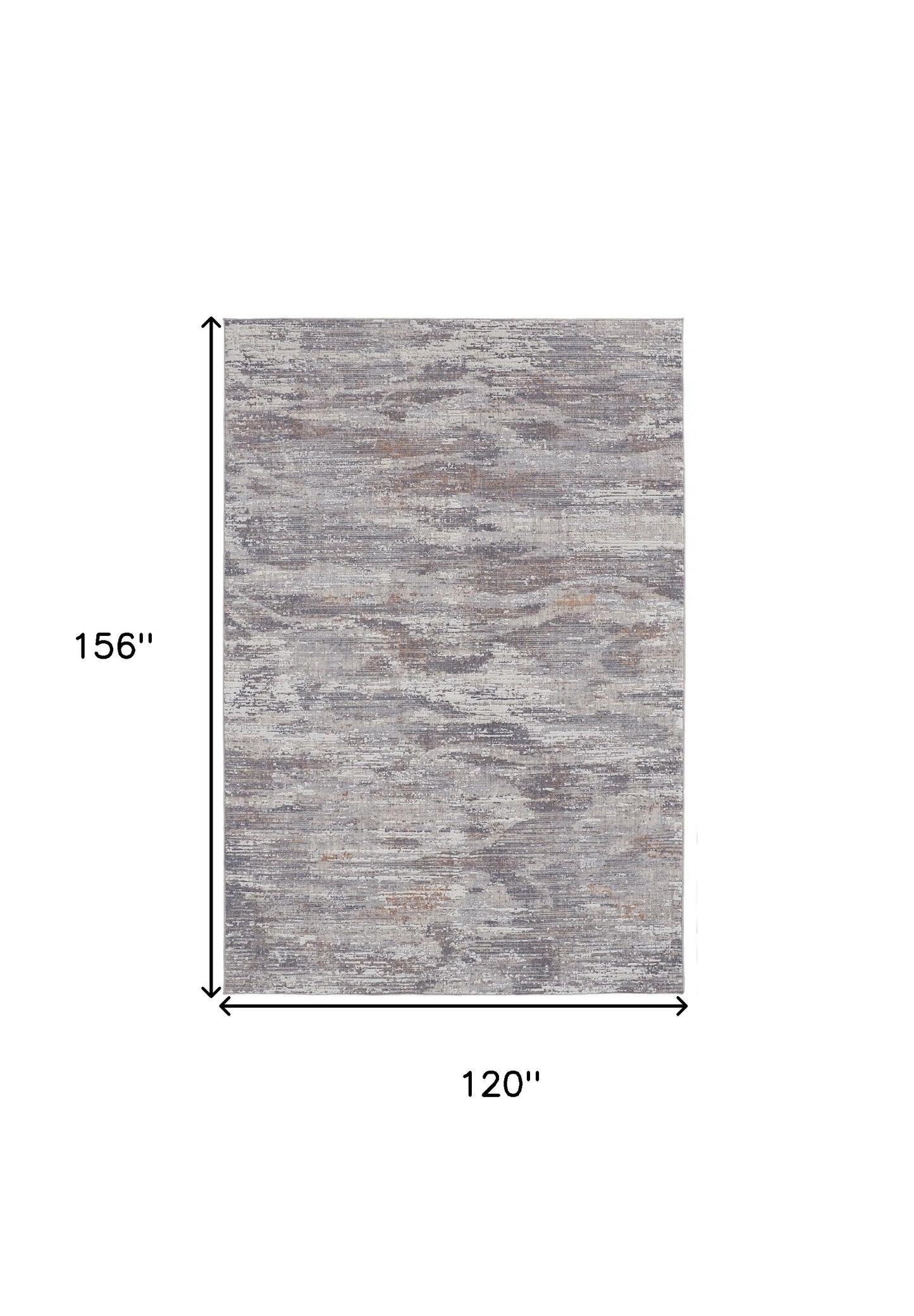 4' X 6' Tan and Gray Abstract Power Loom Distressed Area Rug