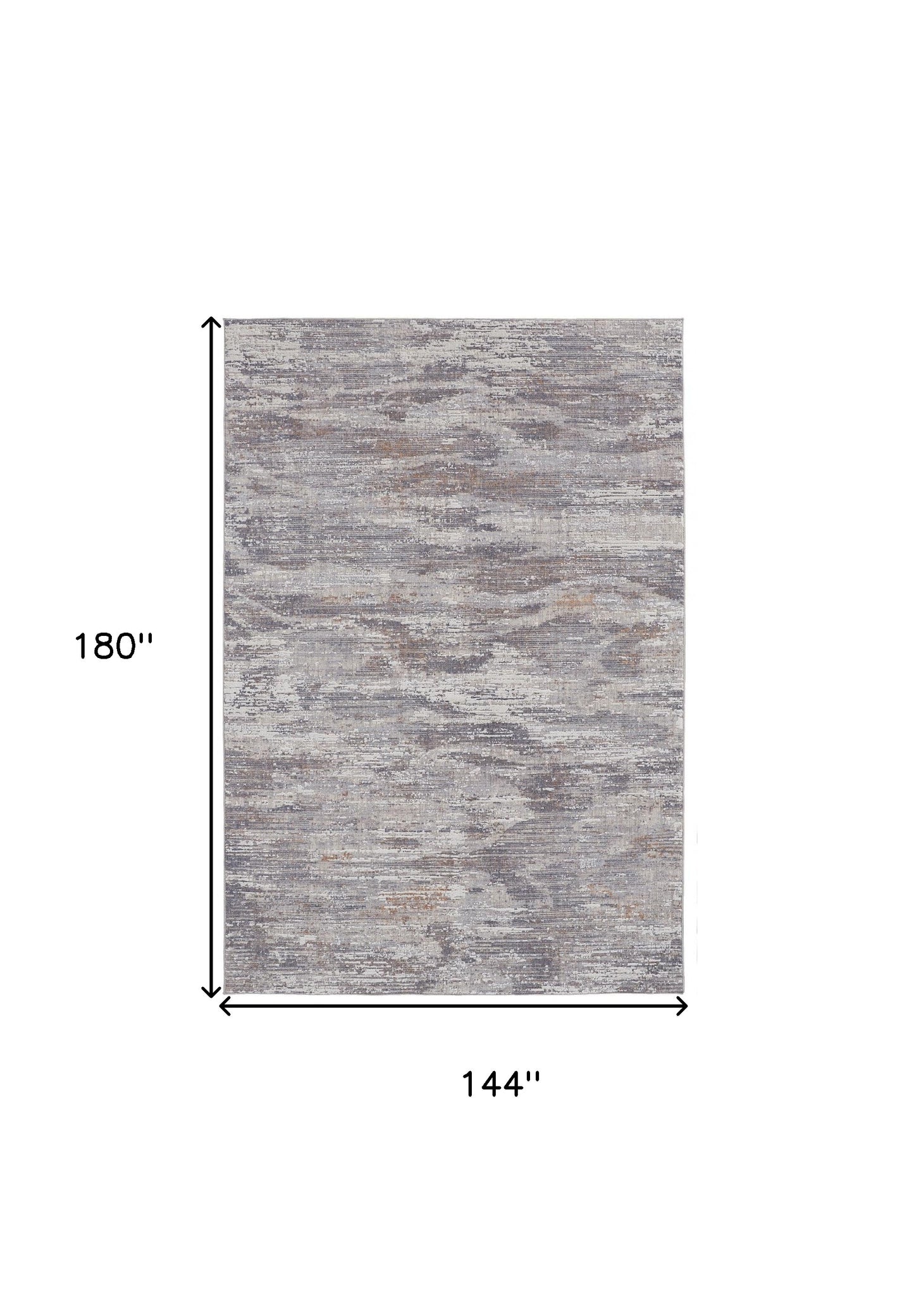 4' X 6' Tan and Gray Abstract Power Loom Distressed Area Rug