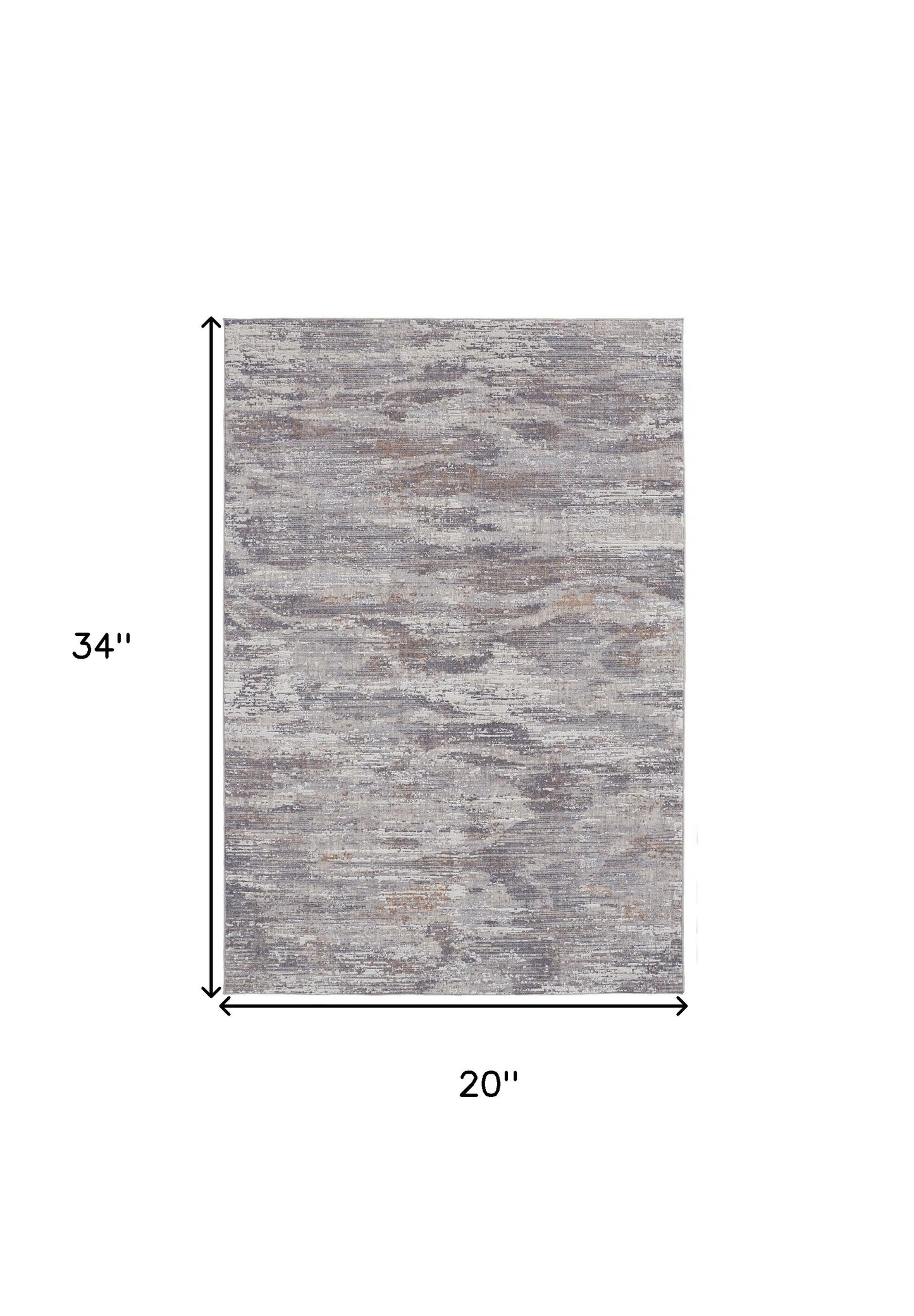 4' X 6' Tan and Gray Abstract Power Loom Distressed Area Rug