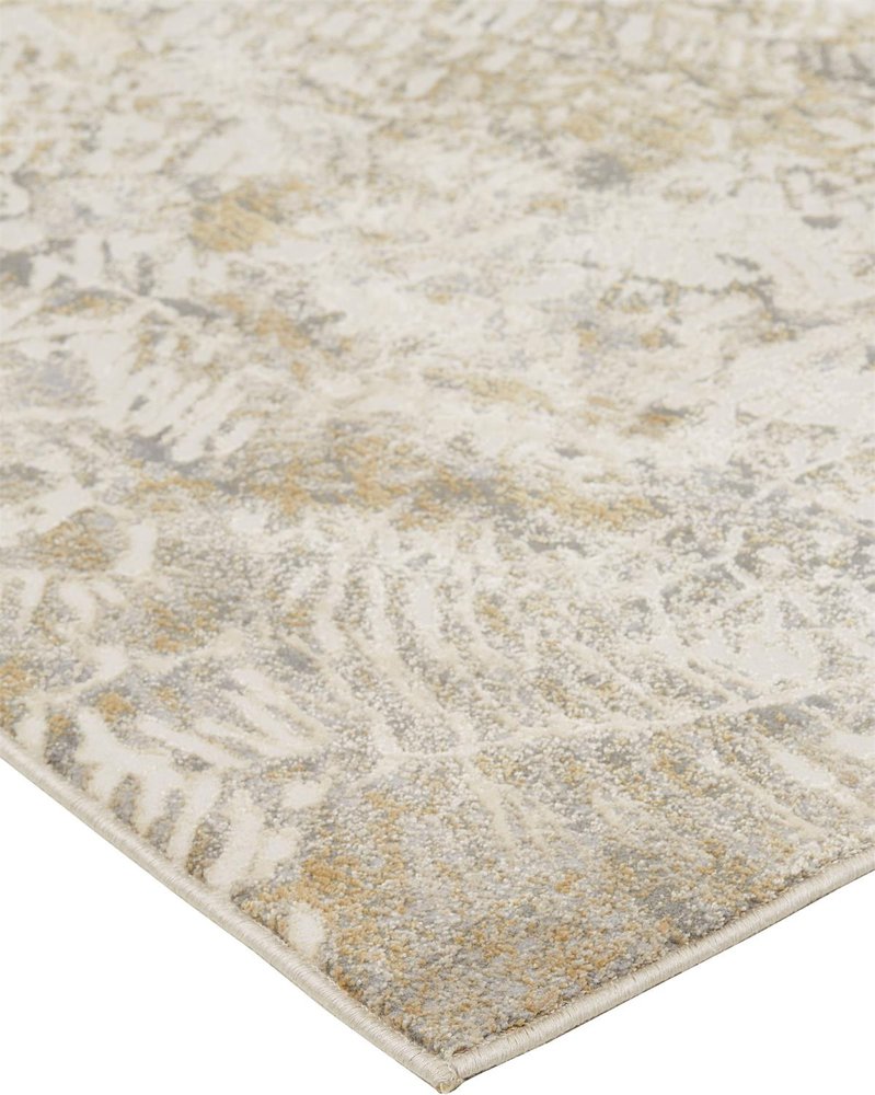 2' X 3' Gray Ivory And Tan Abstract Area Rug