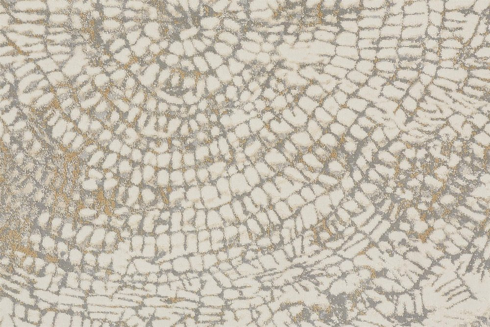 2' X 3' Gray Ivory And Tan Abstract Area Rug