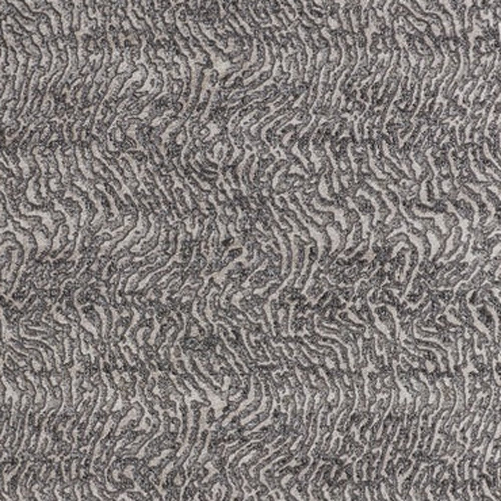 2' X 3' Gray and Ivory Abstract Power Loom Area Rug