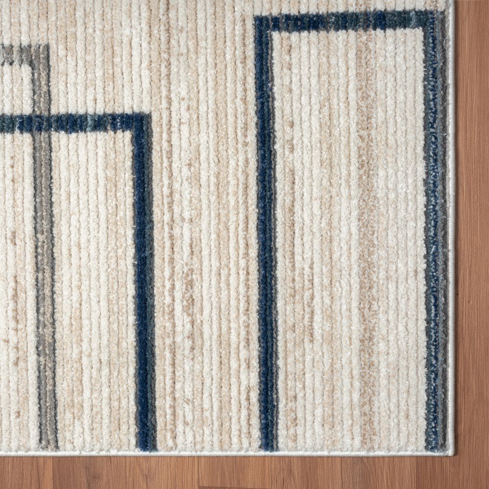 8' X 10' Ivory Geometric Area Rug