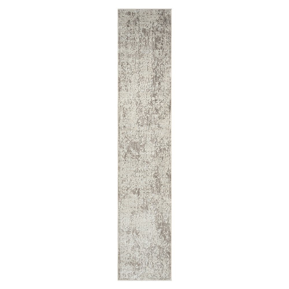 9' X 12' Gray Abstract Distressed Area Rug