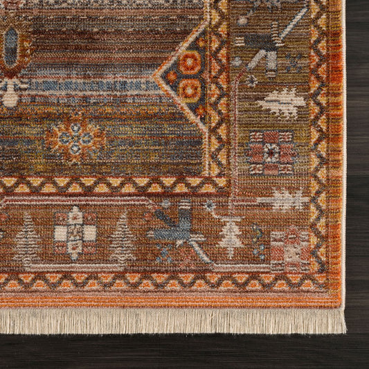 2' X 3' Brown Southwestern Area Rug