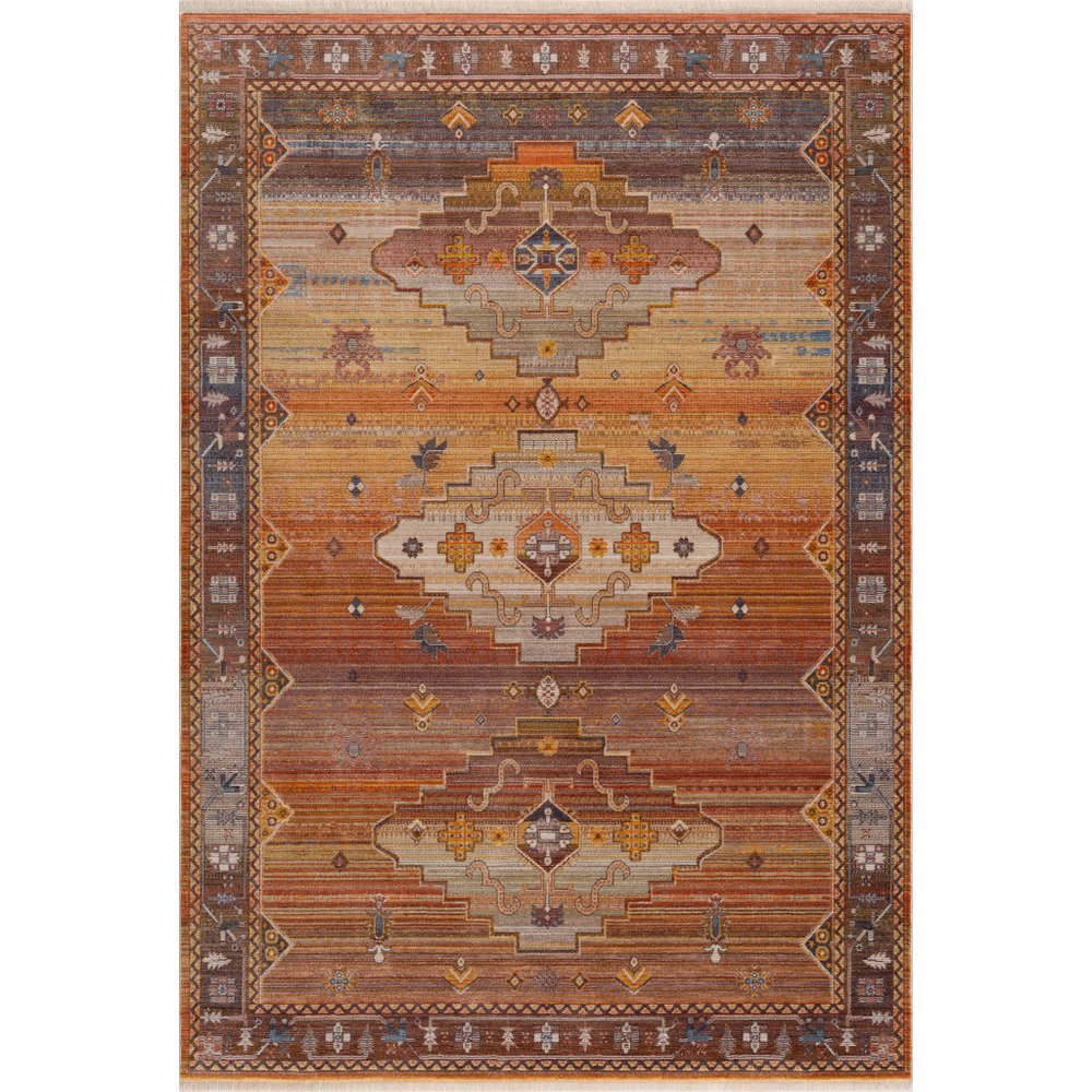2' X 3' Brown Southwestern Area Rug