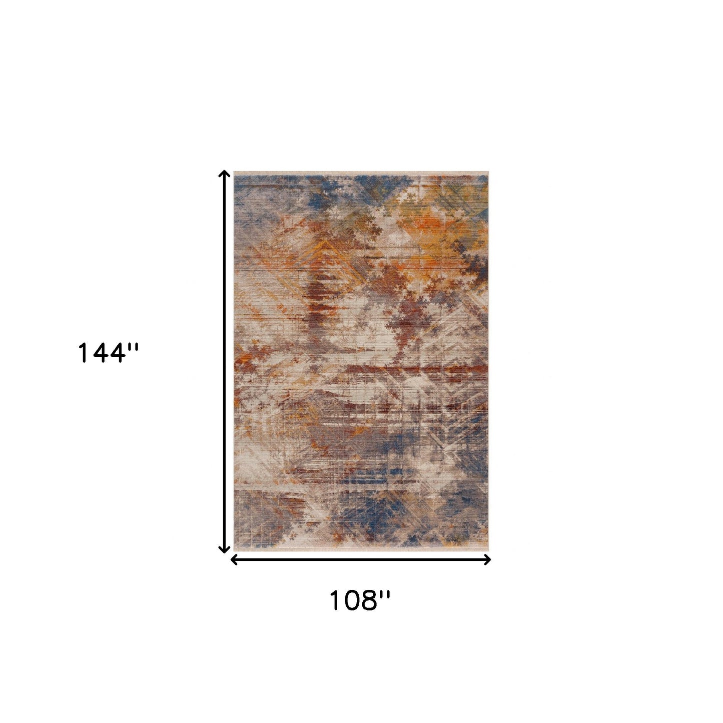 2' X 6' Gray Abstract Distressed Runner Rug