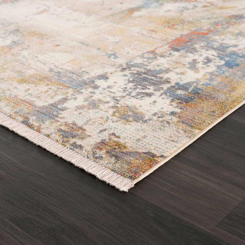 2' X 3' Gray Abstract Distressed Area Rug