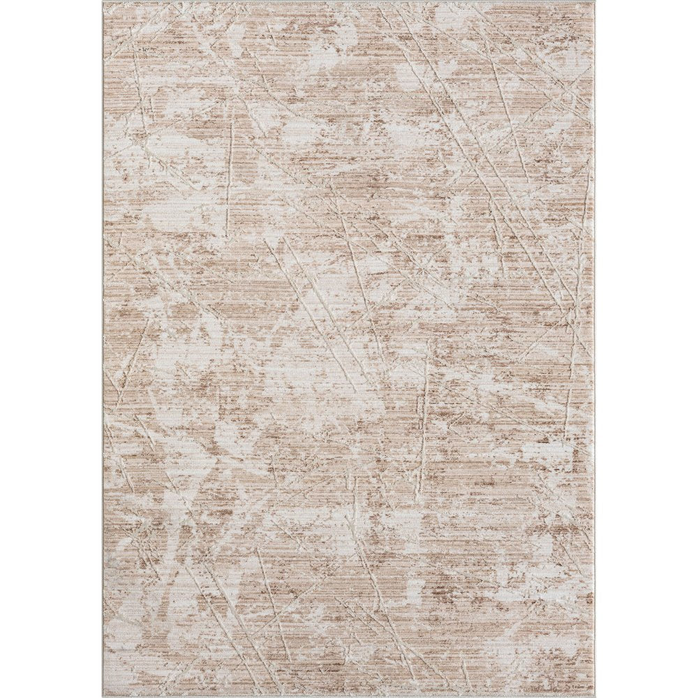 4' X 6' Beige Abstract Area Rug
