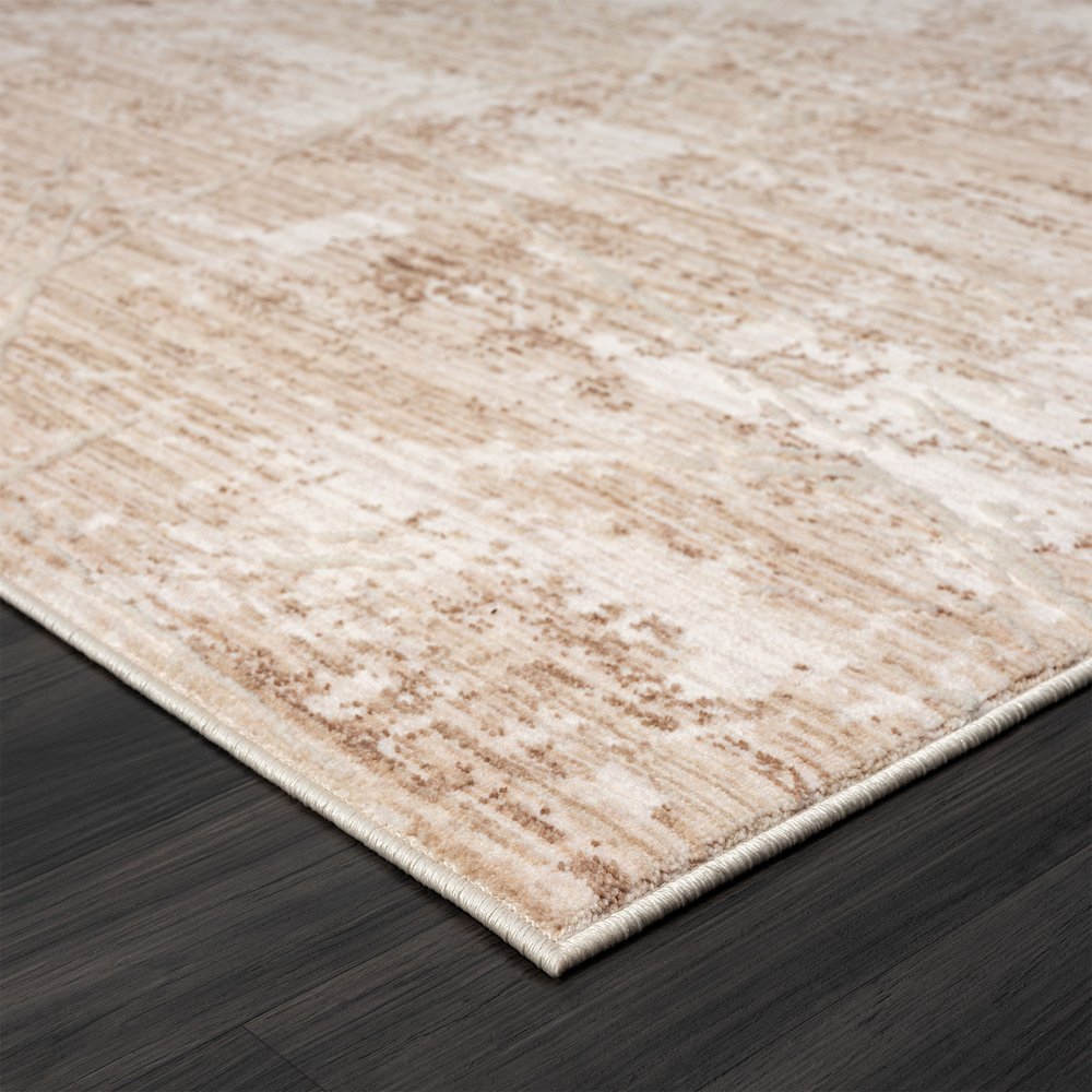 4' X 6' Beige Abstract Area Rug