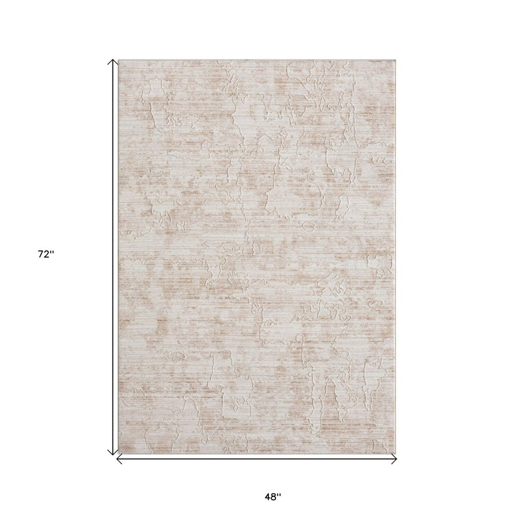 4' X 6' Gray Abstract Area Rug
