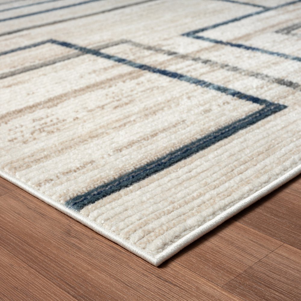 8' X 10' Ivory Geometric Area Rug