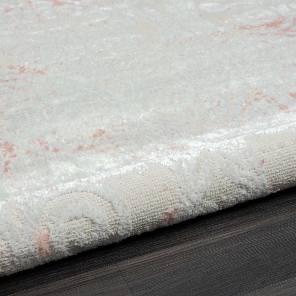 5' X 7' Pink Floral Area Rug