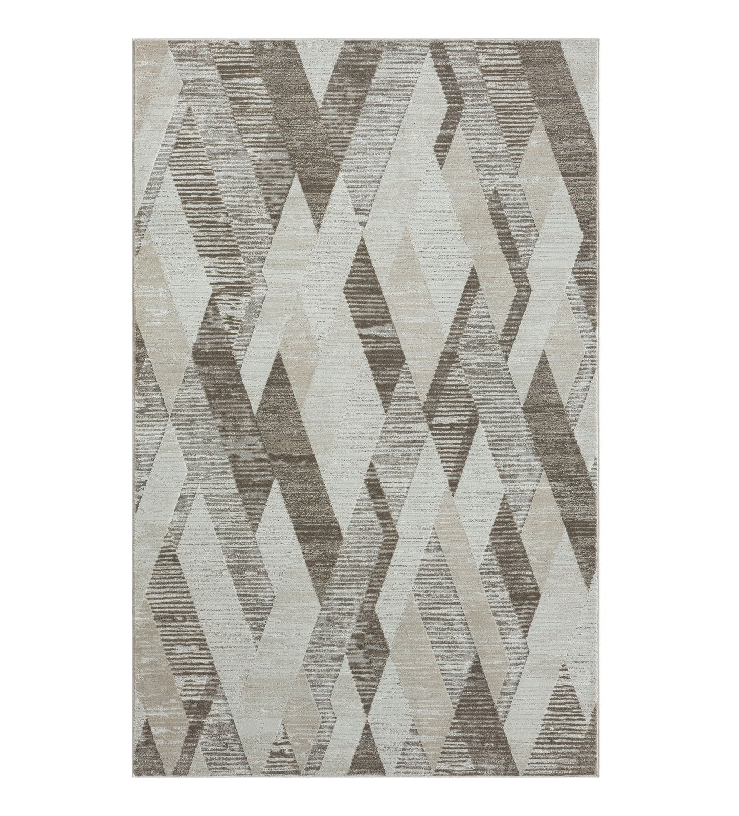 2' X 8' Gray Geometric Runner Rug