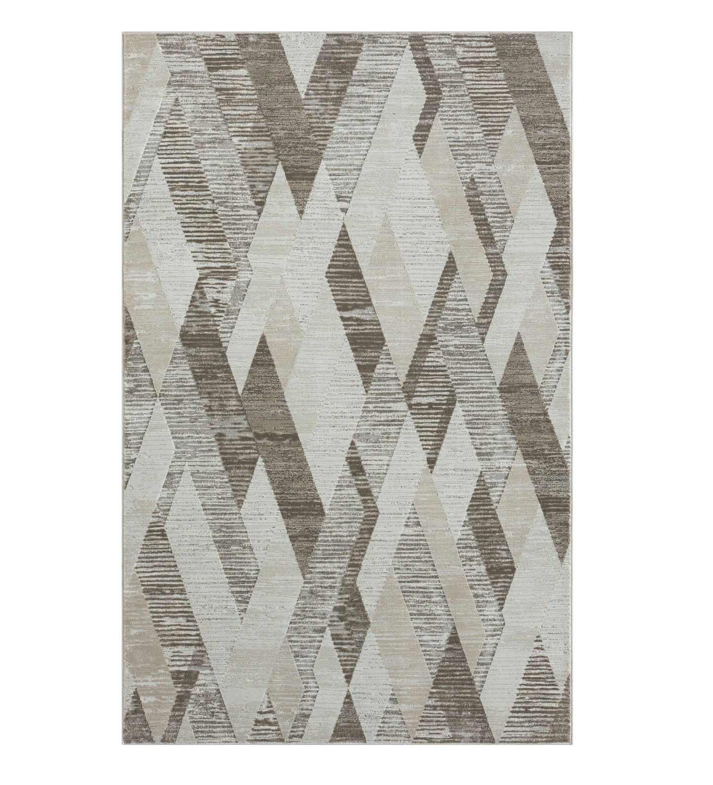 2' X 8' Gray Geometric Runner Rug