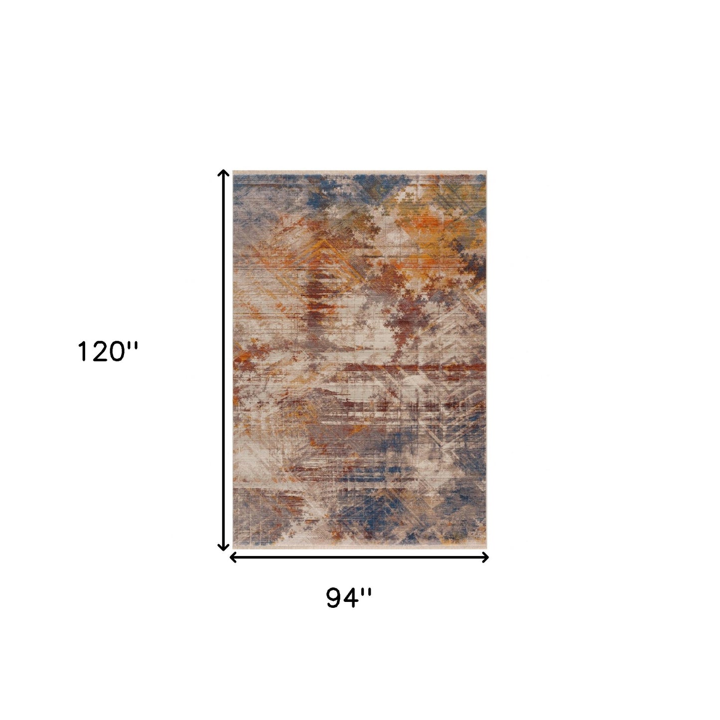 2' X 6' Gray Abstract Distressed Runner Rug