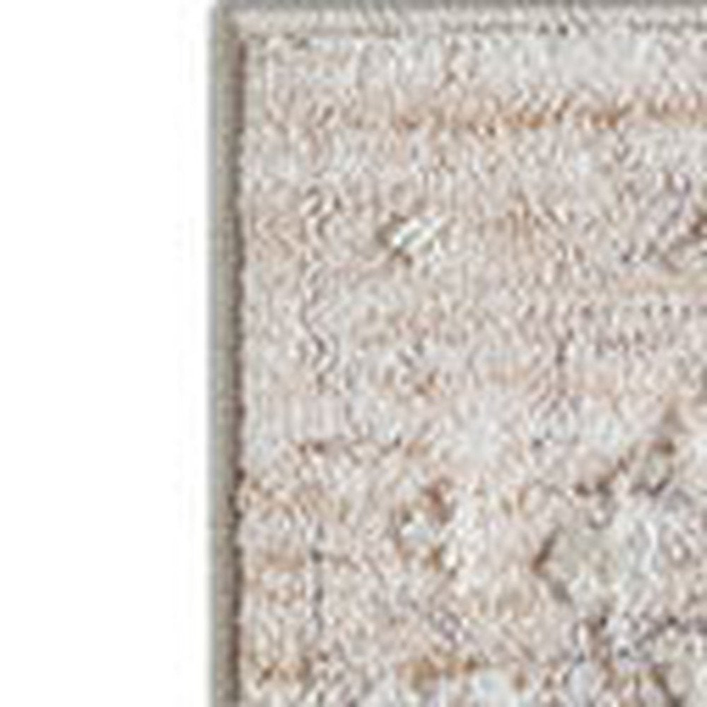 4' X 6' Gray Botanical Area Rug