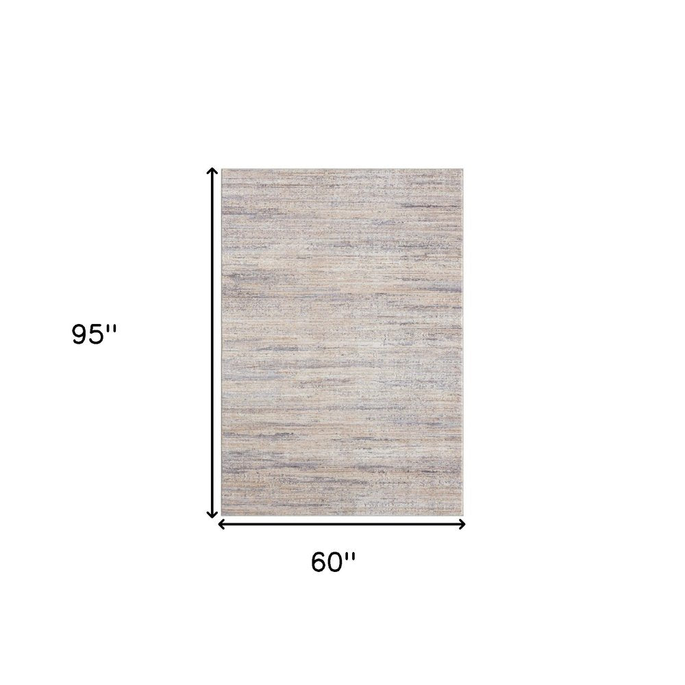 4' X 6' Gray Floral Area Rug